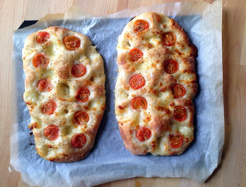 Cherry Tomato and Mozzarella Breads