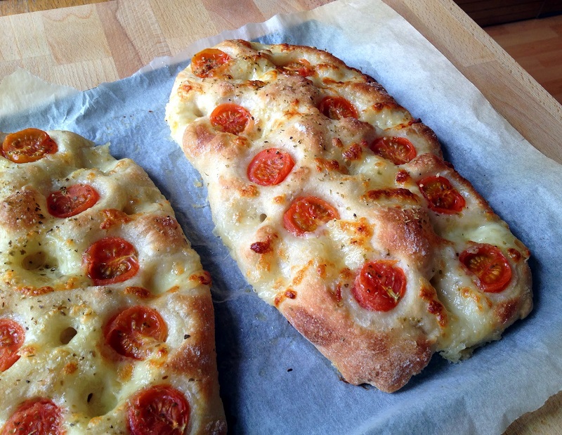 Cherry Tomato and Mozzarella Breads